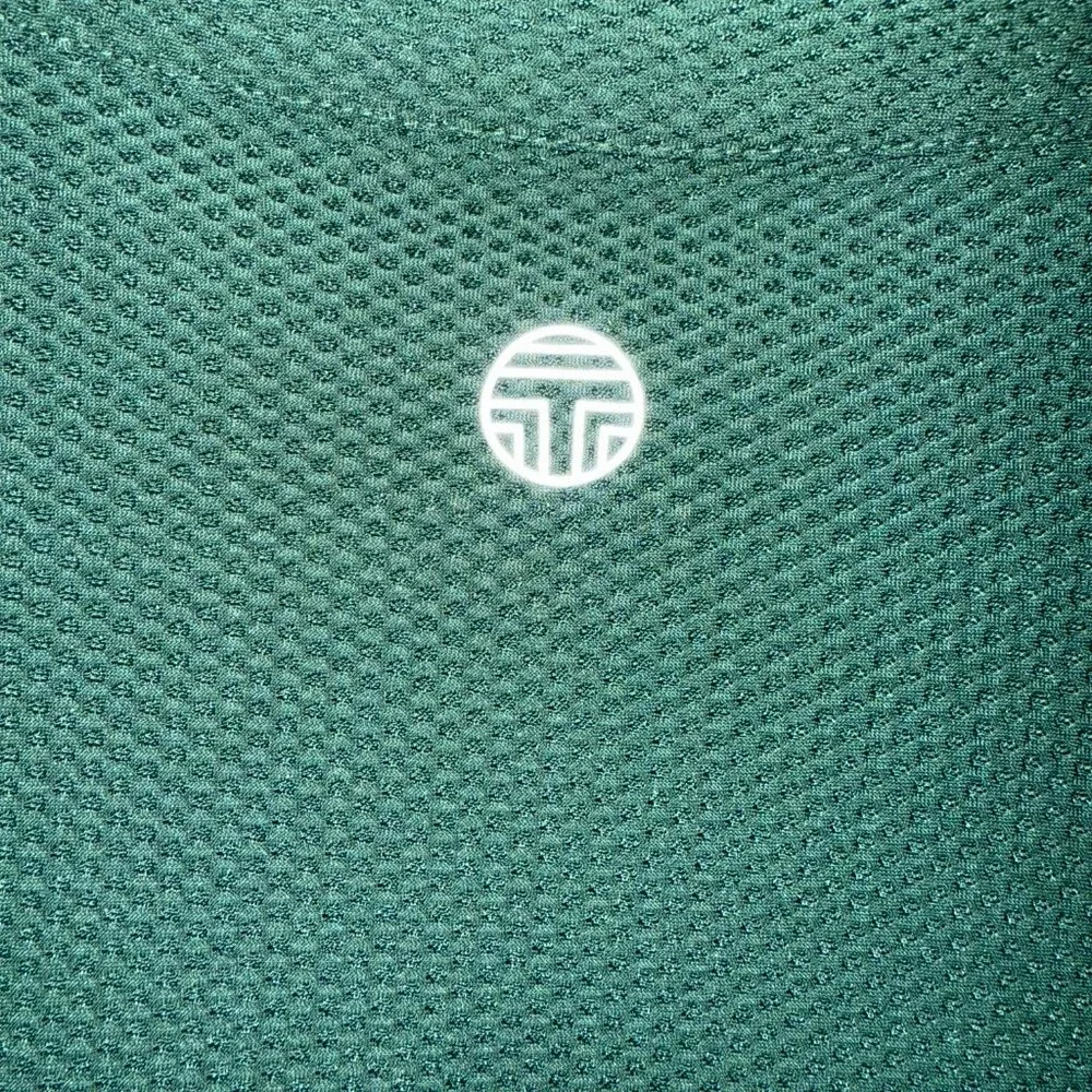 Tory Sport Reflective-Stripe Quarter-Zip Pullover Color: Conifer Size: XL - Picture 6 of 8